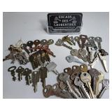 Clés vintage, dont d'auto, de valises de malle,