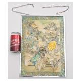 Plaque de verre religieuse, style vitrail