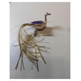 Beautiful Old World Christmas ornament peacock