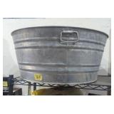 Large galvanized wash tub