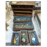 Jewelry box filled with costume jewelry