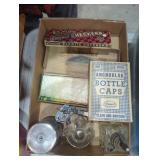 Antique nos bottle caps glass lamps grumbacher