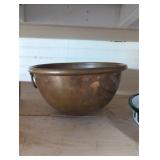 Large spun copper mixing bowl