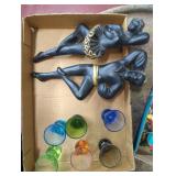 Mid century glass wall decor as is