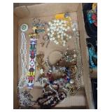 Costume jewelry charm bracelet beaded native