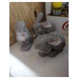 Vintage Easter Ceramic rabbits 5' tall
