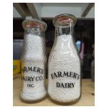 Farmers Dairy bottles Cumberland lot of 2