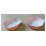 Pyrex Cinderella Gooseberry Pink two bowls
