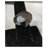 Lia Sophia size 7 gun metal ring