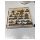 Vintage costume jewelry rings