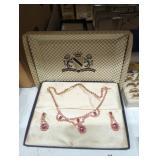 Beautiful pink rhinestone costume jewelry