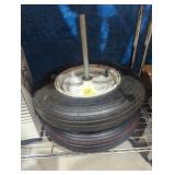 Two cart wagon wheel barrow tires new