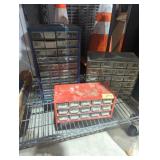 Lot of three hardware organizers filled no