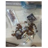 Religious rosary costume jewelry