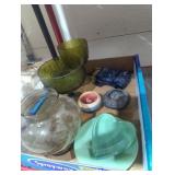 Vintage glassware paperweight fire King Avon