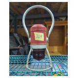 Retro red glass mine railroad lantern