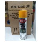 New case of 6 yellow line marking Krylon spray