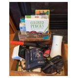 Tissues blood pressure cuff colored pencils