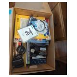Box lot of books & electronics Oculus