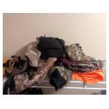 Camo hunting gloves hats various items