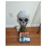 Halloween skull and lights decorations