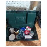 Stack-On tool box with plumbing materials