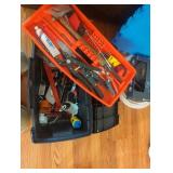 Black& Decker tool box with tools