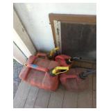 Lot of four gas cans some full no shipping.