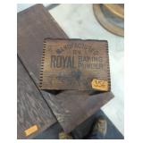 Oil baking powder shipping crate advertising, New