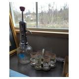 Retro glass bar set
