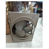 Large greenhouse fan garage farm need new wire.