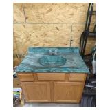 Used bathroom vanity marble top 36'
