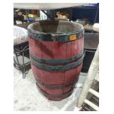 Landscape garden planter wooden barrel 34' tall