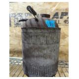 Railroad coal mine oiler can galvanized wooden