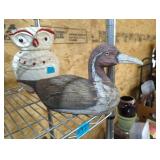 Hand carved wooden duck decoy