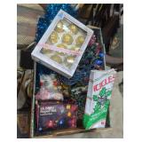 Antique Christmas lights ornaments Garland