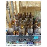 Mason's root beer soda bottles with coke crate