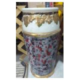 Large art vase porcelain decorated 19'