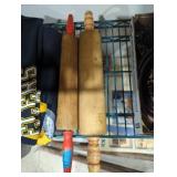 Lot of two vintage rolling pins