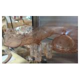 Pink depression glass