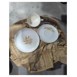 Golden wheat service for 8 22k gold