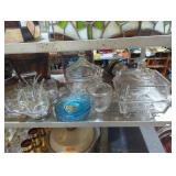 Lot of vintage glassware compost servers