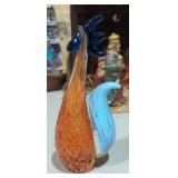 Art glass chicken rooster 7.5'