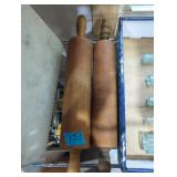 Two vintage wooden rolling pins