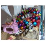 Lot childrens toys Christmas decorations