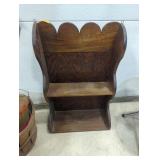 Small wooden wall mount shelf