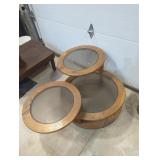 Mid-Century modern three-tier swivel side coffee