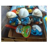 Smurf guitar pull string toys