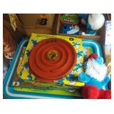 Smurf TV tray puzzle plush and game