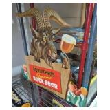 Horlachers Bock Beer Sign NOS 20x22